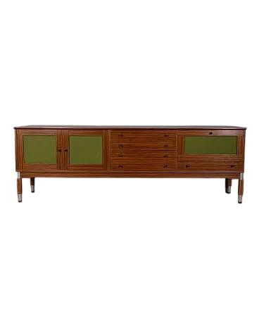 Wooden sideboard with bar compartment, 1960s