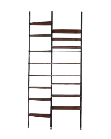 Terra-Cielo bookcase in metal and wood, 1960s