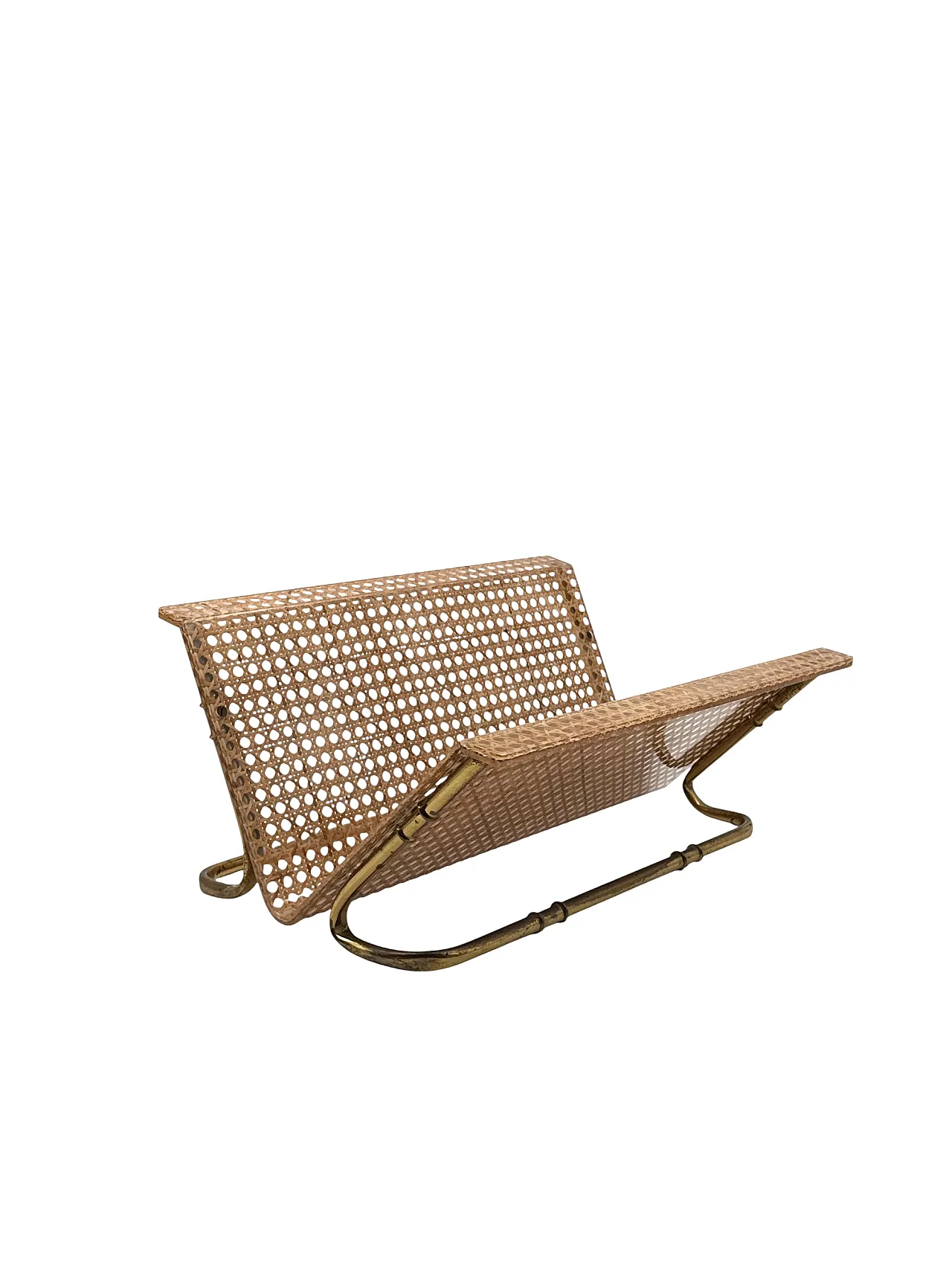 Hollywood Regency magazine rack, Italy, 1970s 4