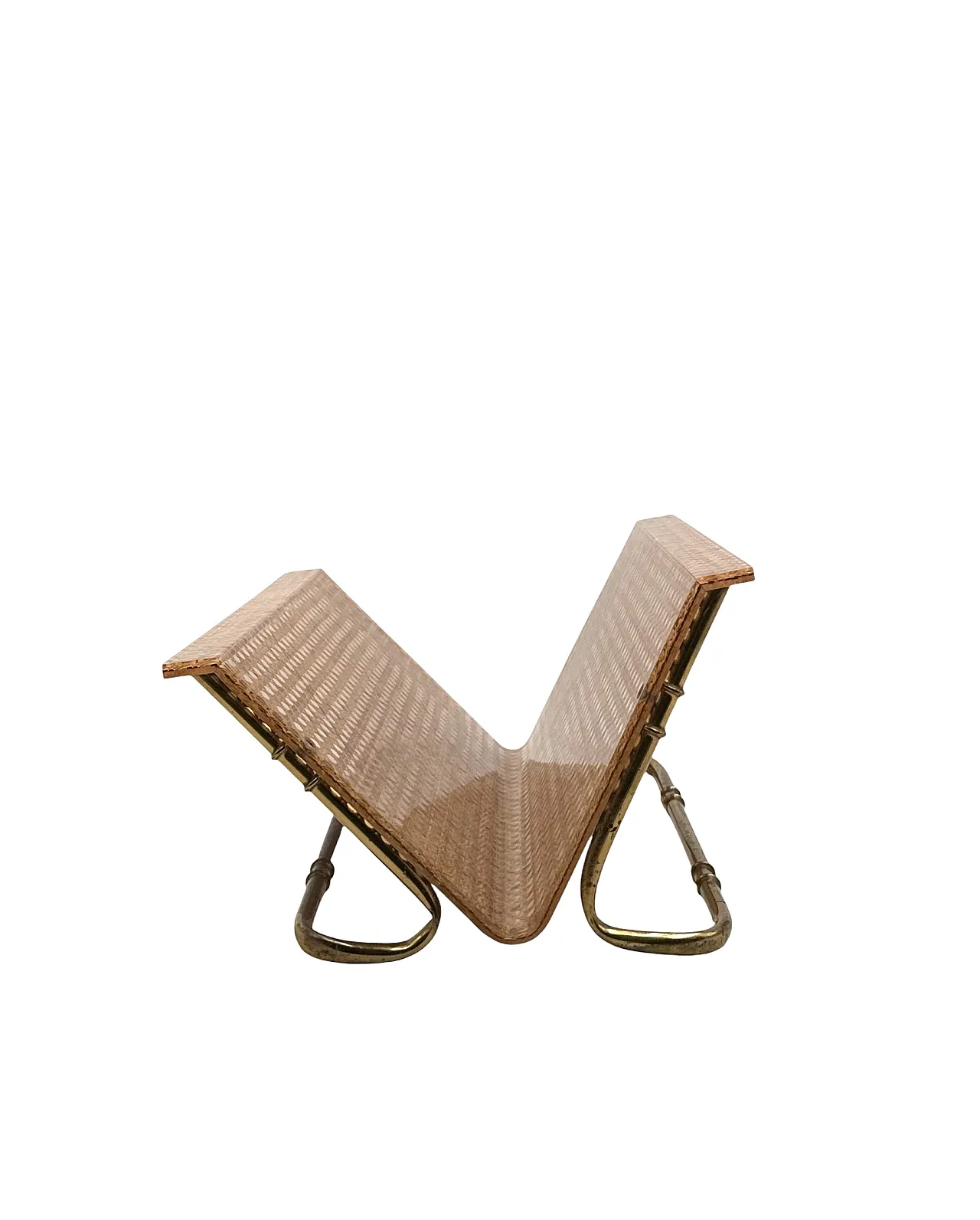 Hollywood Regency magazine rack, Italy, 1970s 10