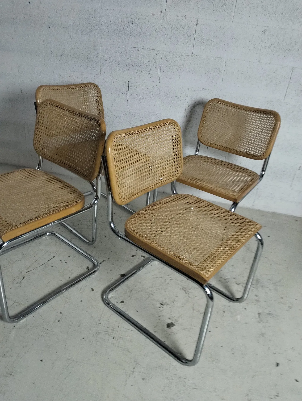 4 Cesca chairs by Marcel Breuer for Gavina, 70s 3