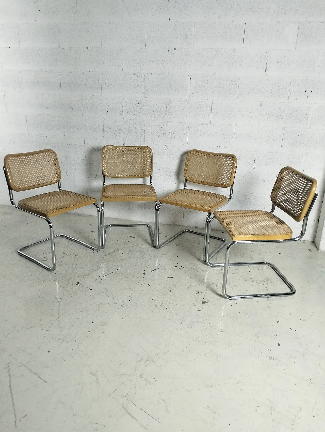 4 Cesca chairs by Marcel Breuer for Gavina, 70s 4