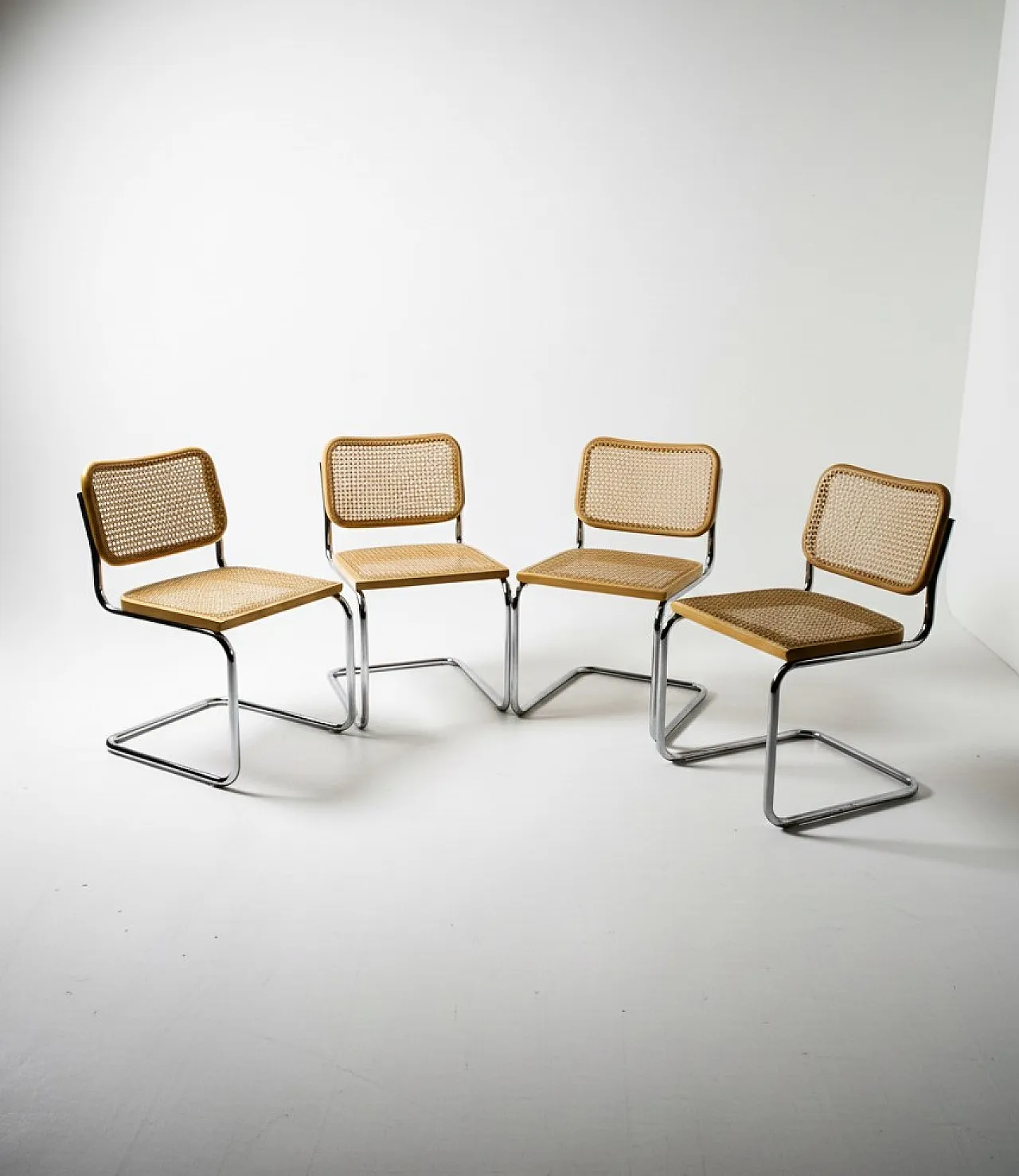 4 Cesca chairs by Marcel Breuer for Gavina, 70s 7