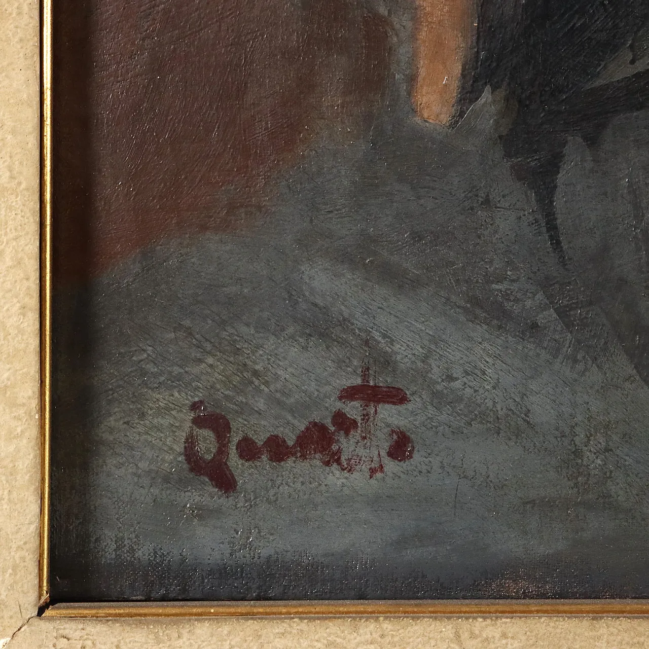 Ritratto di un uomo elegante e dignitoso, olio su tela, '900 6