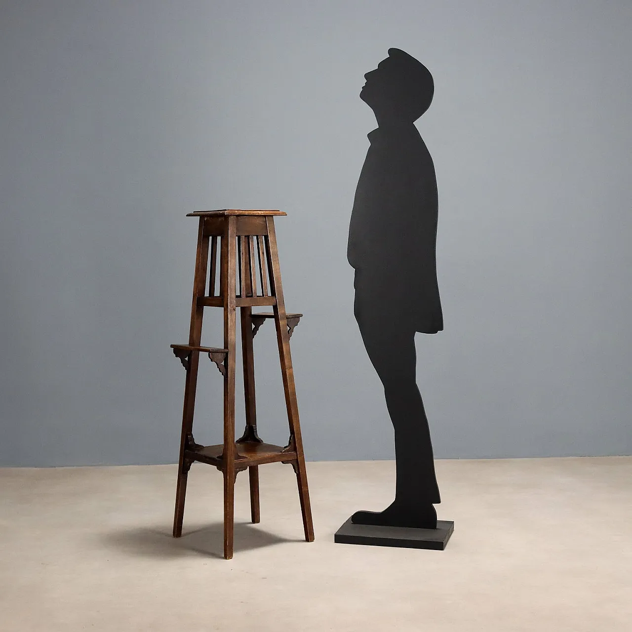 Walnut-stained poplar planter with fir top, early 20th century 2