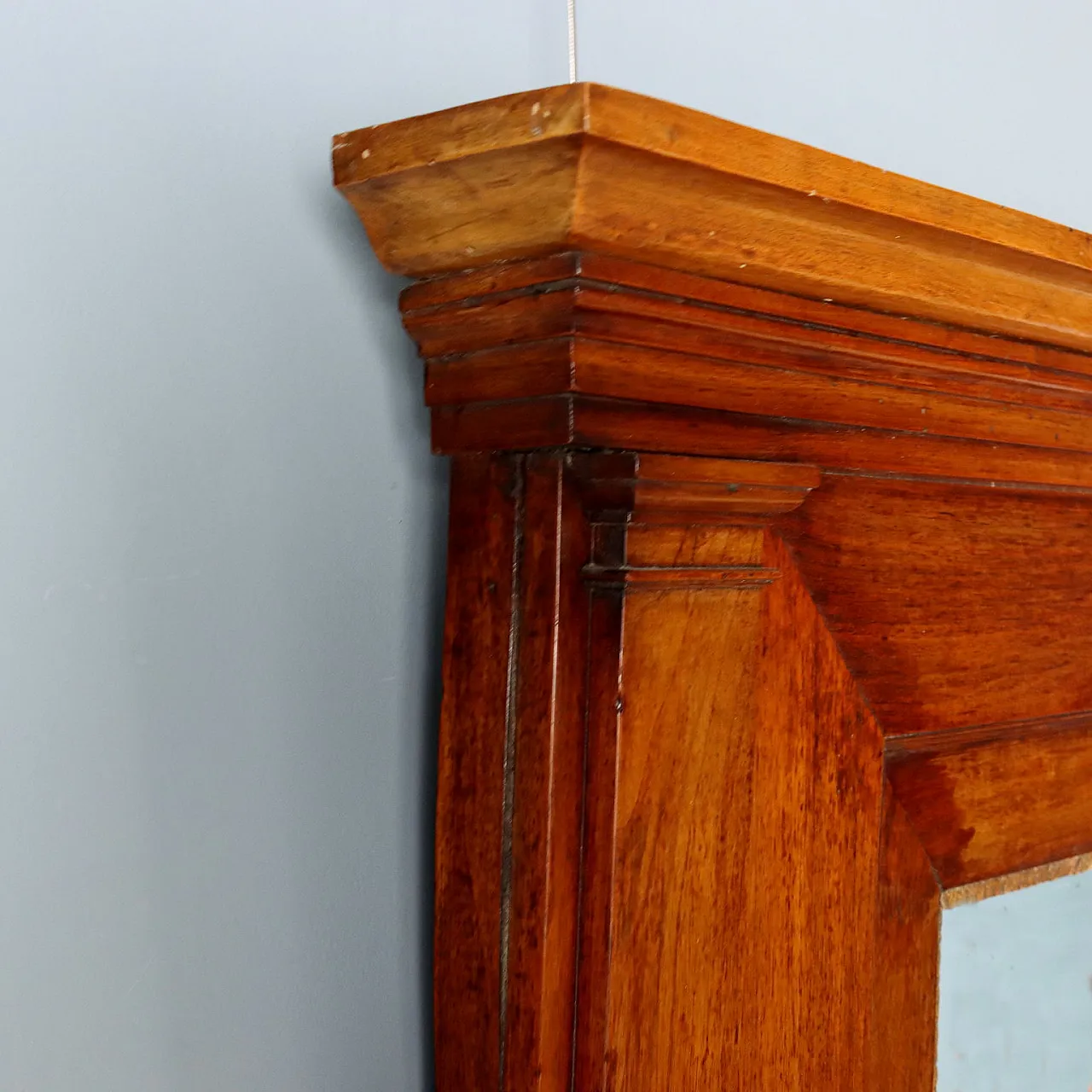 Camino Impero in noce con specchio, metà '800 5