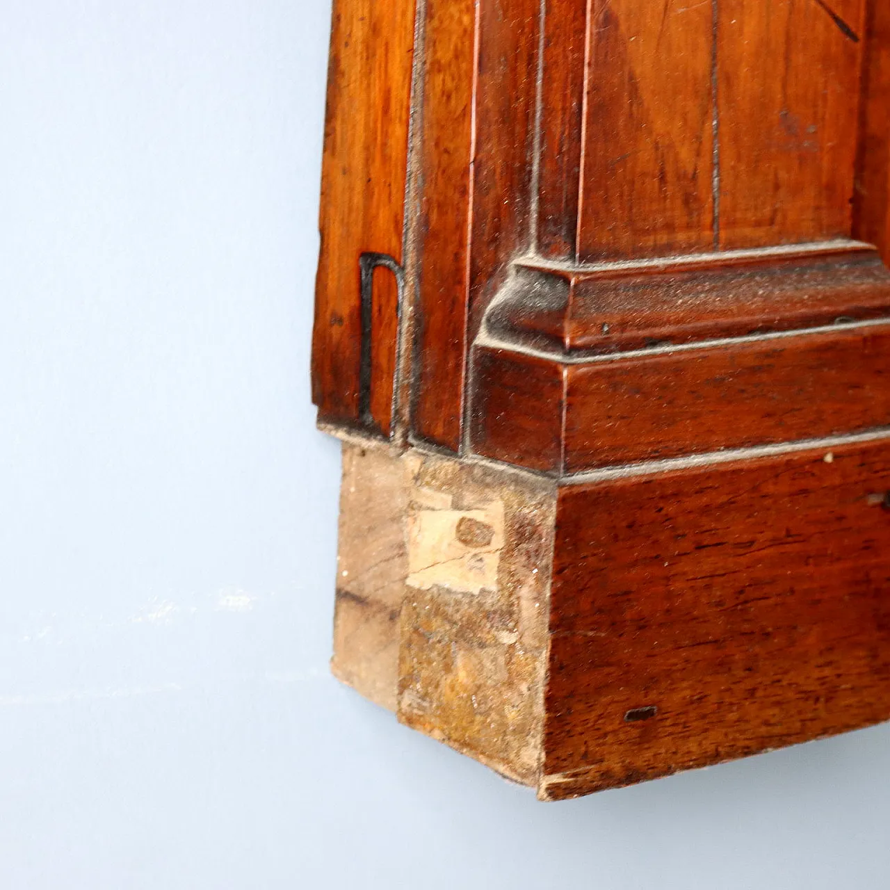 Camino Impero in noce con specchio, metà '800 6