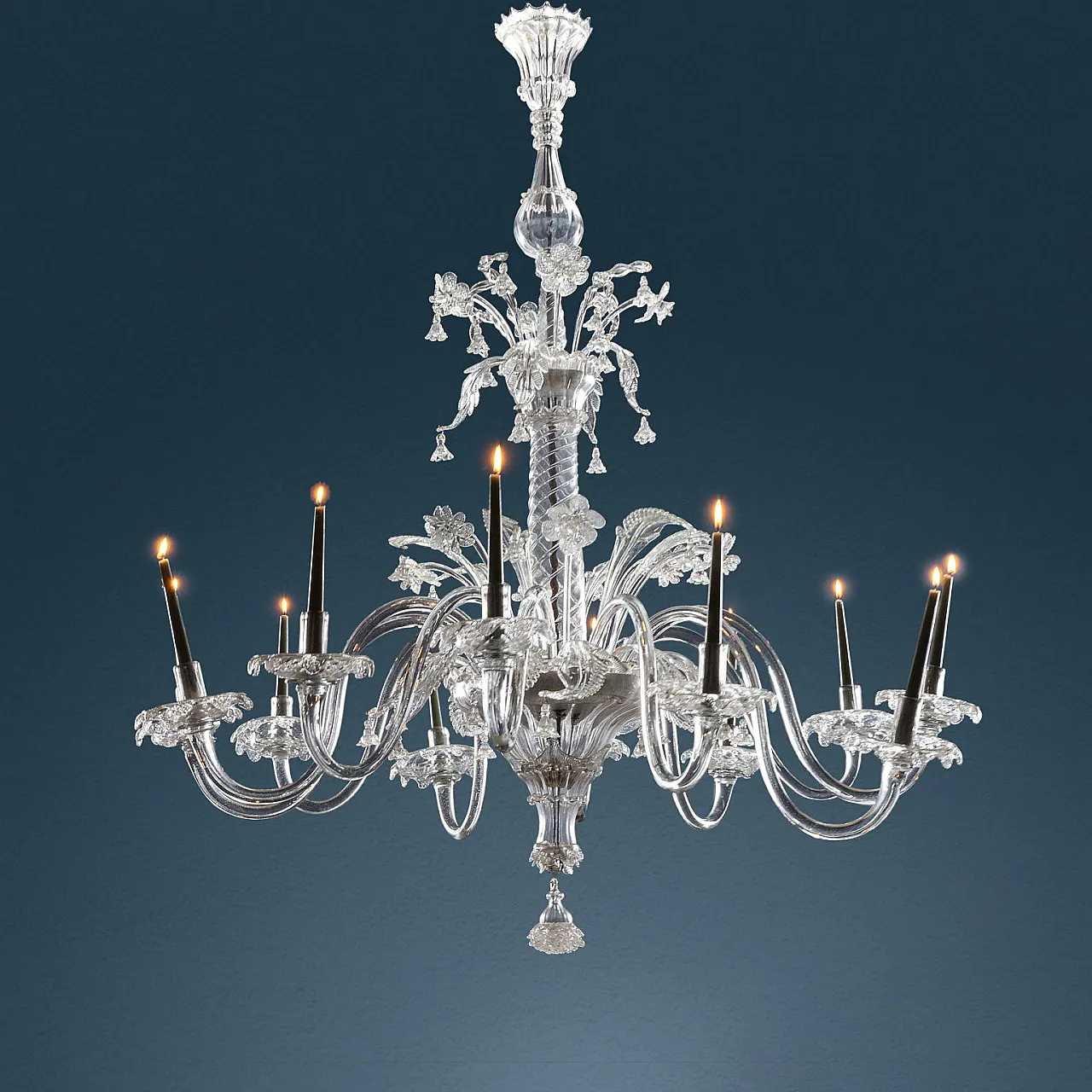 Antico lampadario in vetro di Murano, fine '700 1