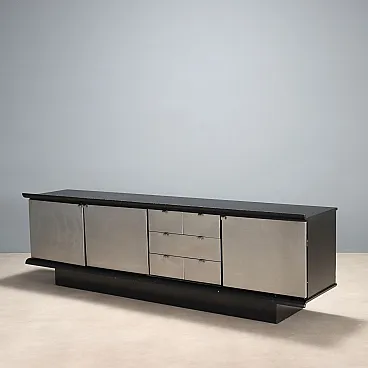 Credenza in legno laccato e alluminio, '900