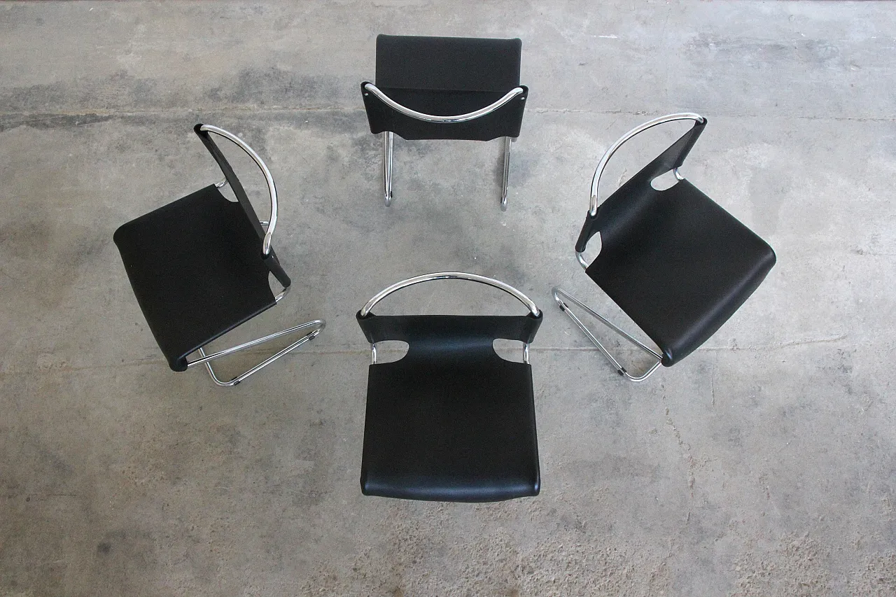 4 Biscia chairs by Pascal Mourgue for Steiner Meubles, 70s 15