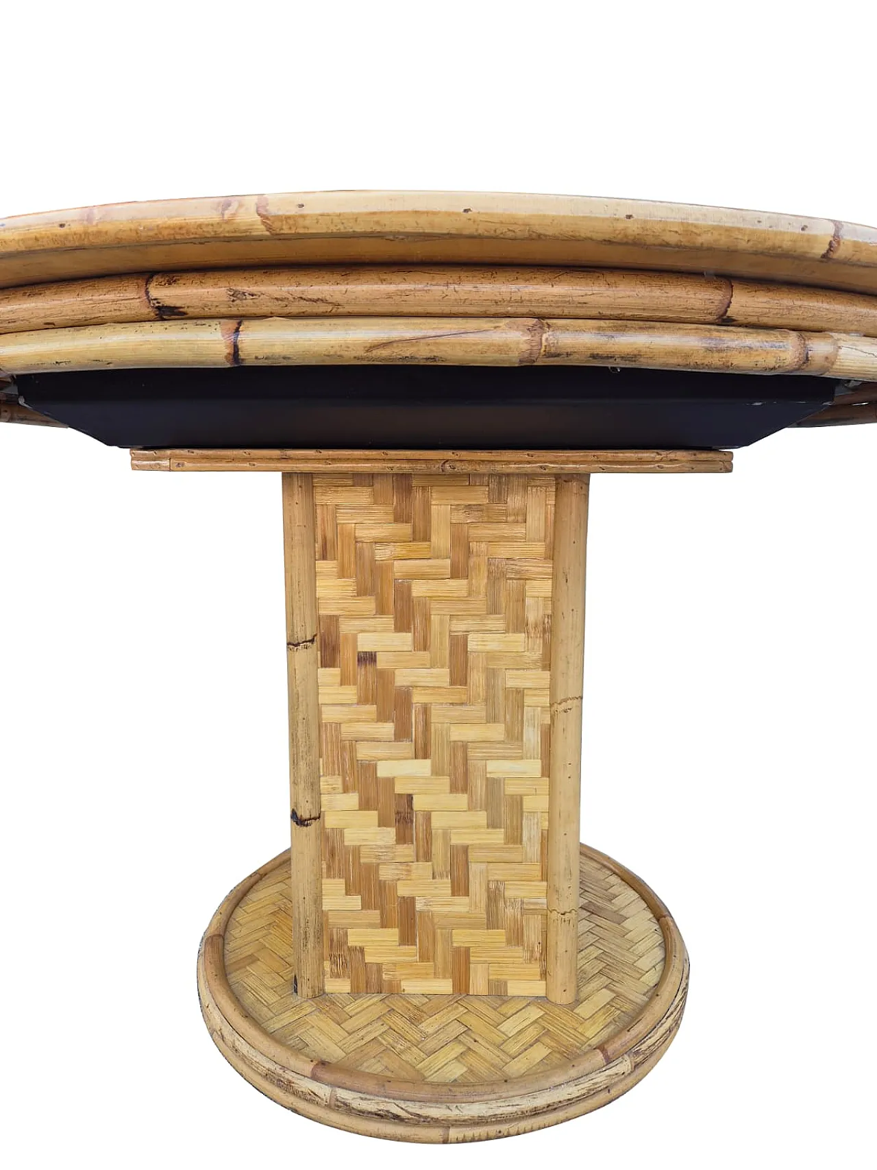 Set da pranzo in bambù intrecciato,  anni ’70 3