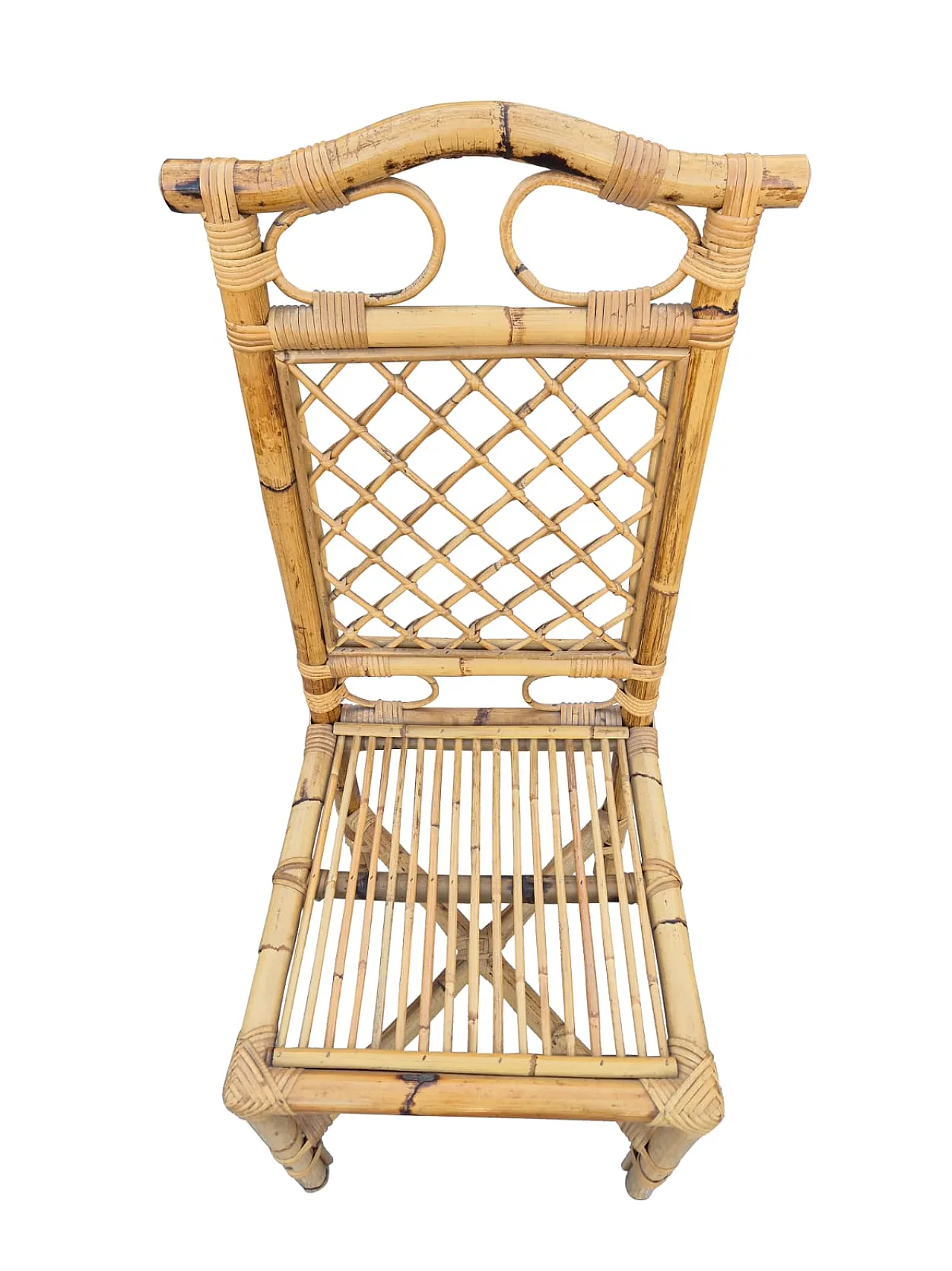 Set da pranzo in bambù intrecciato,  anni ’70 9