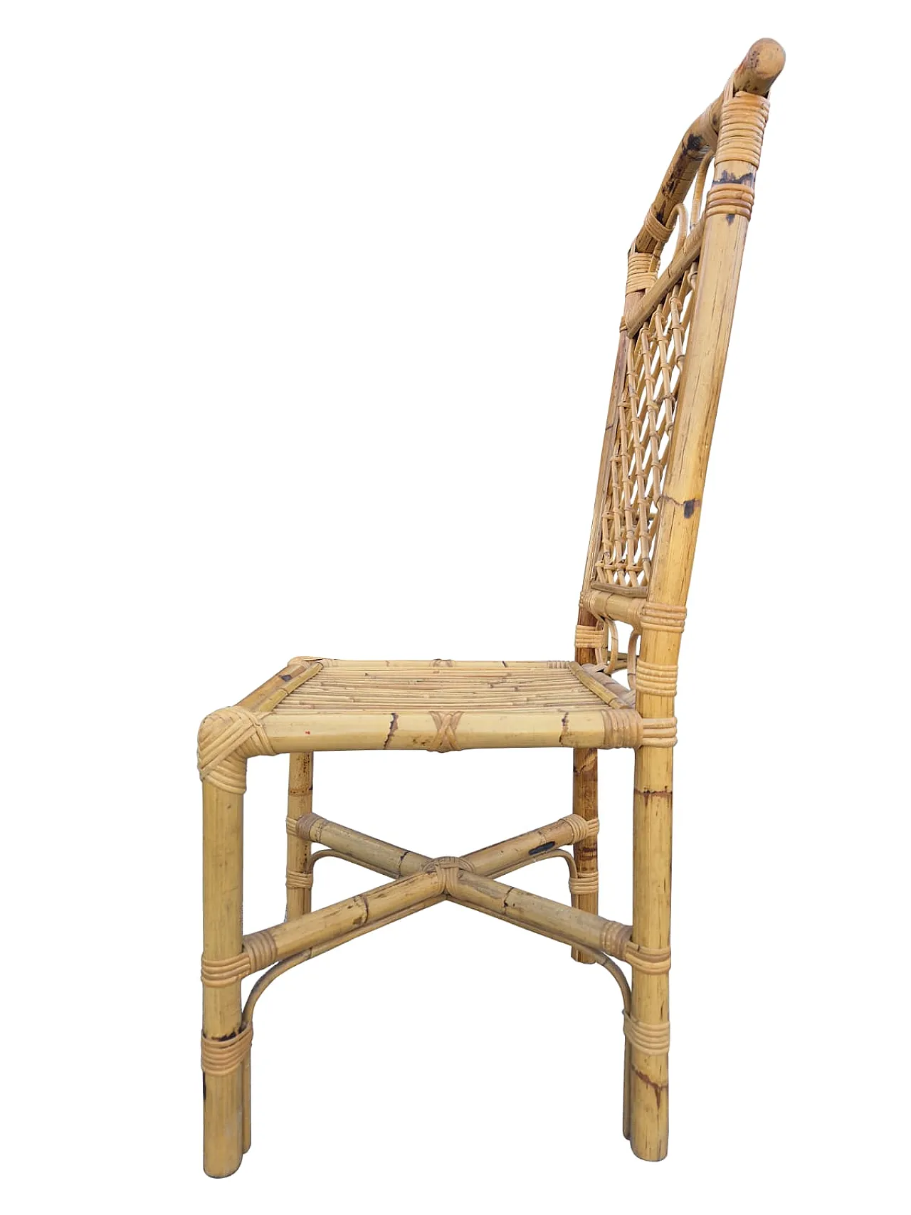 Set da pranzo in bambù intrecciato,  anni ’70 12