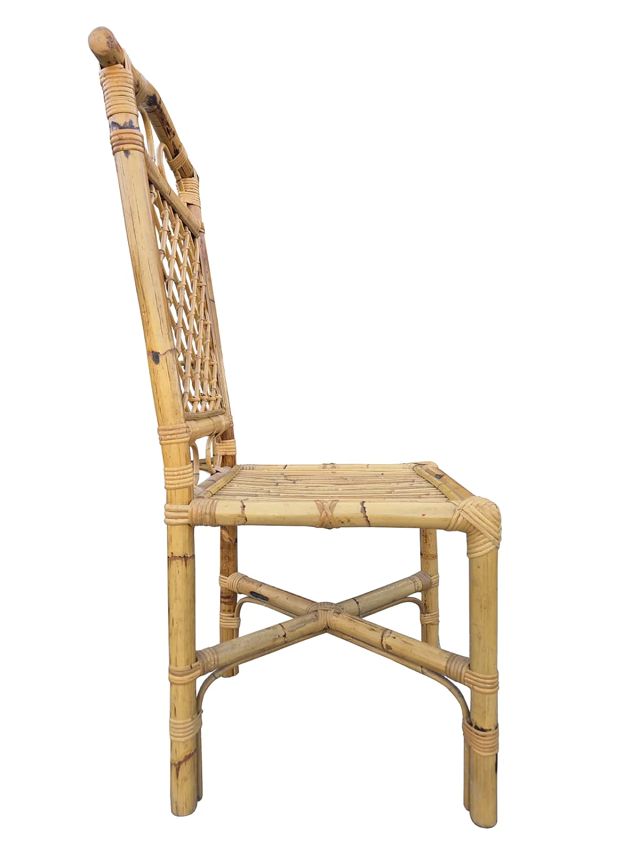 Set da pranzo in bambù intrecciato,  anni ’70 14