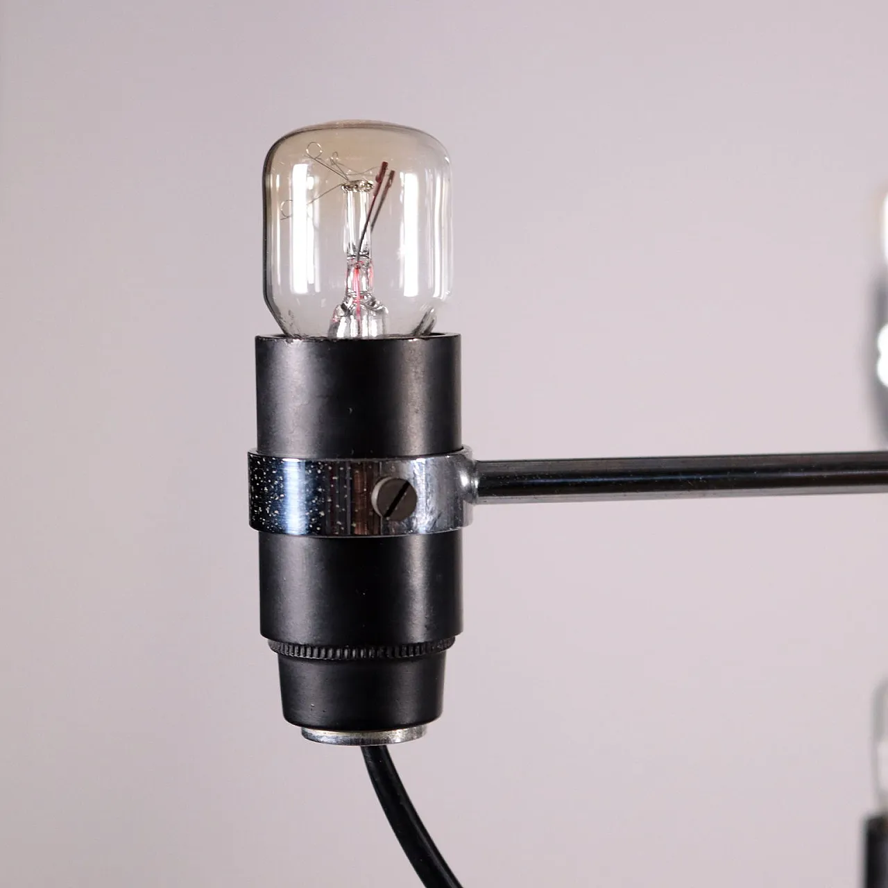 Lamp Chromed Metal Enamelled Aluminum 1960s G. Sarfatti Arteluce 3