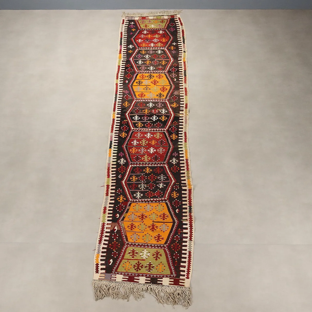 Kilim wool rug, extrafine knot, handmade, 20th century 3