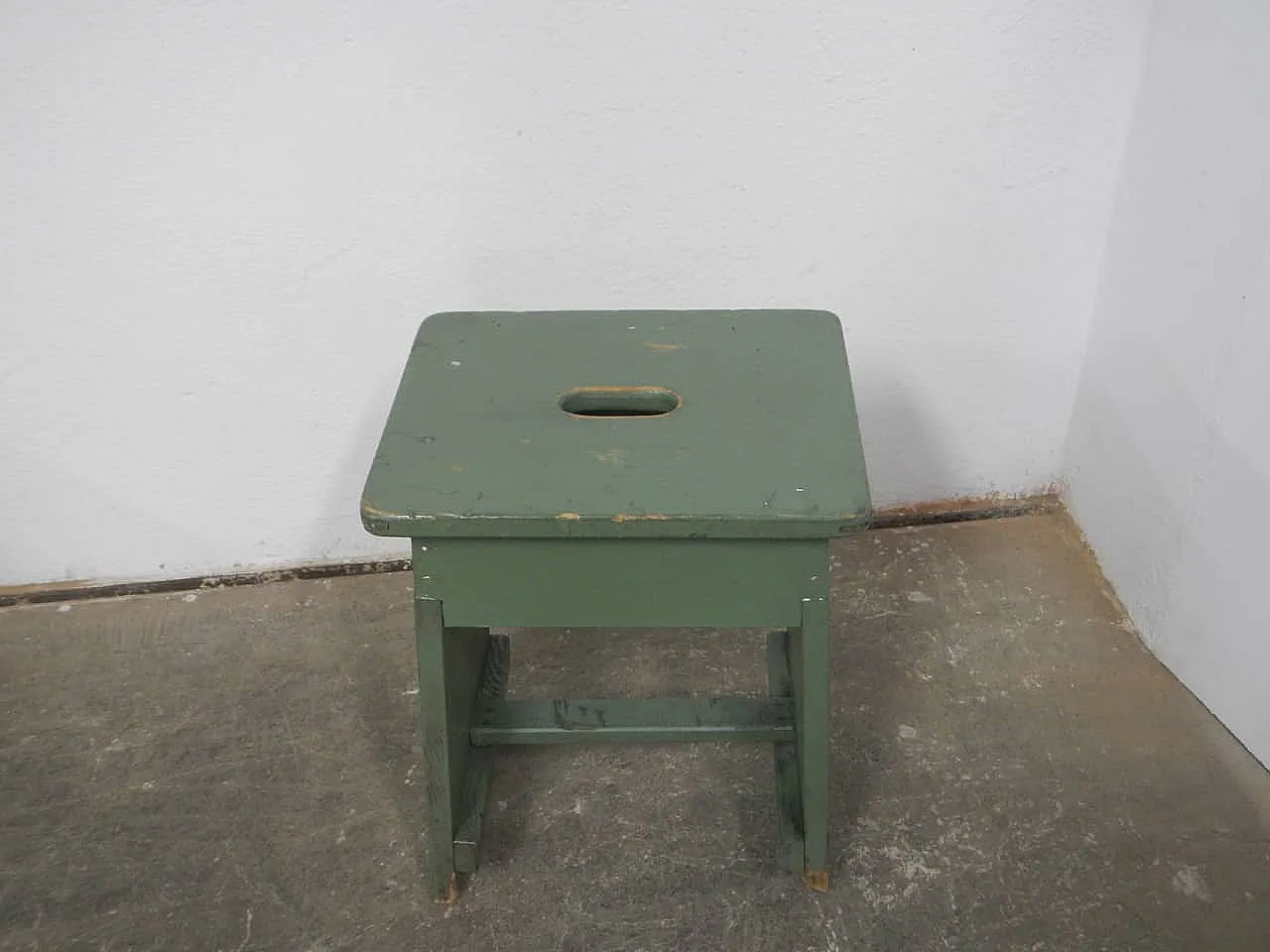 Sgabello di appoggio in legno di abete, 1960 1