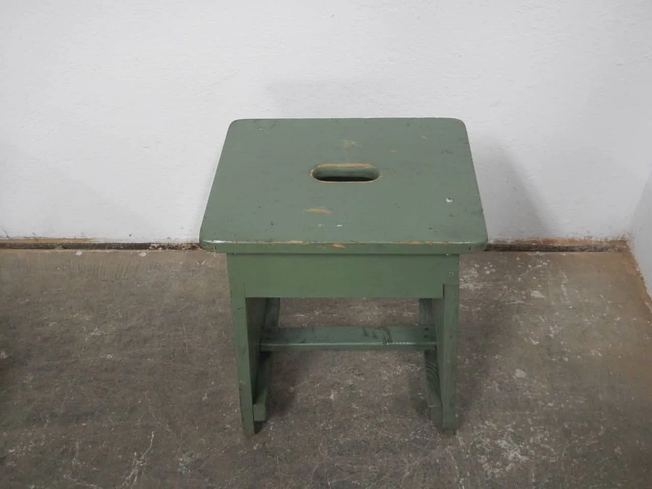 Sgabello di appoggio in legno di abete, 1960 3