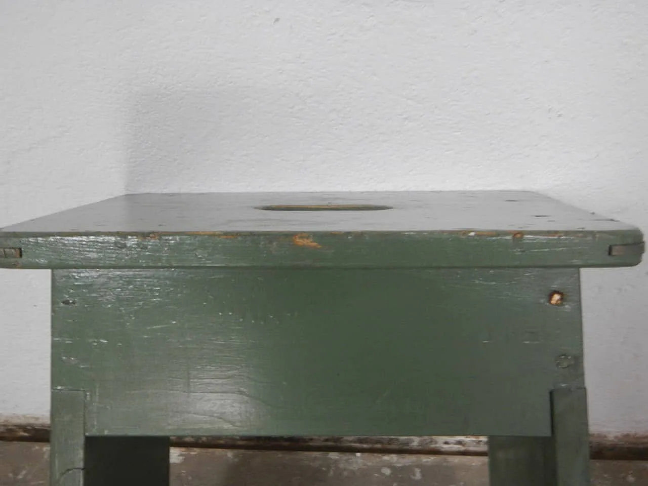 Sgabello di appoggio in legno di abete, 1960 7