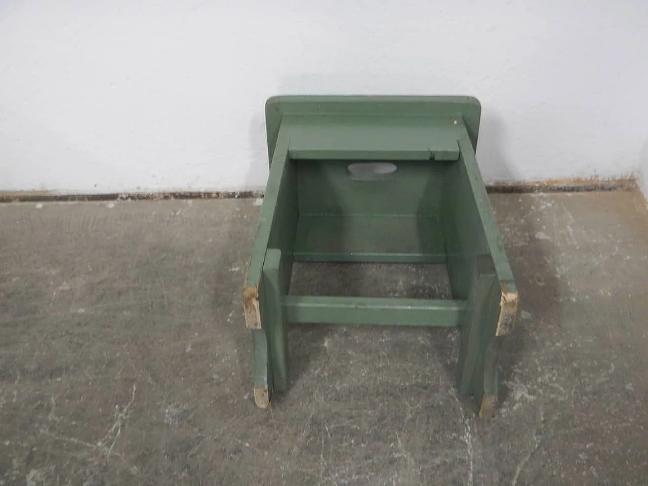 Sgabello di appoggio in legno di abete, 1960 8