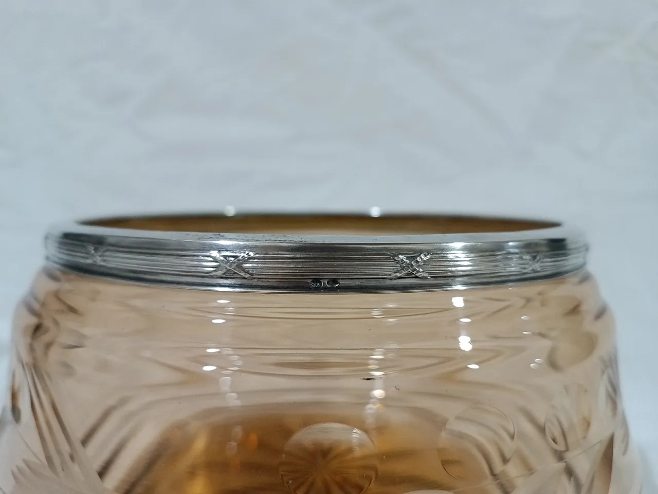 Table Centerpiece Murano Glass Bowl silver, 50s 8