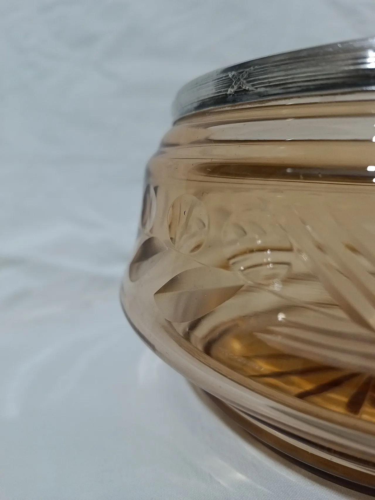 Table Centerpiece Murano Glass Bowl silver, 50s 11