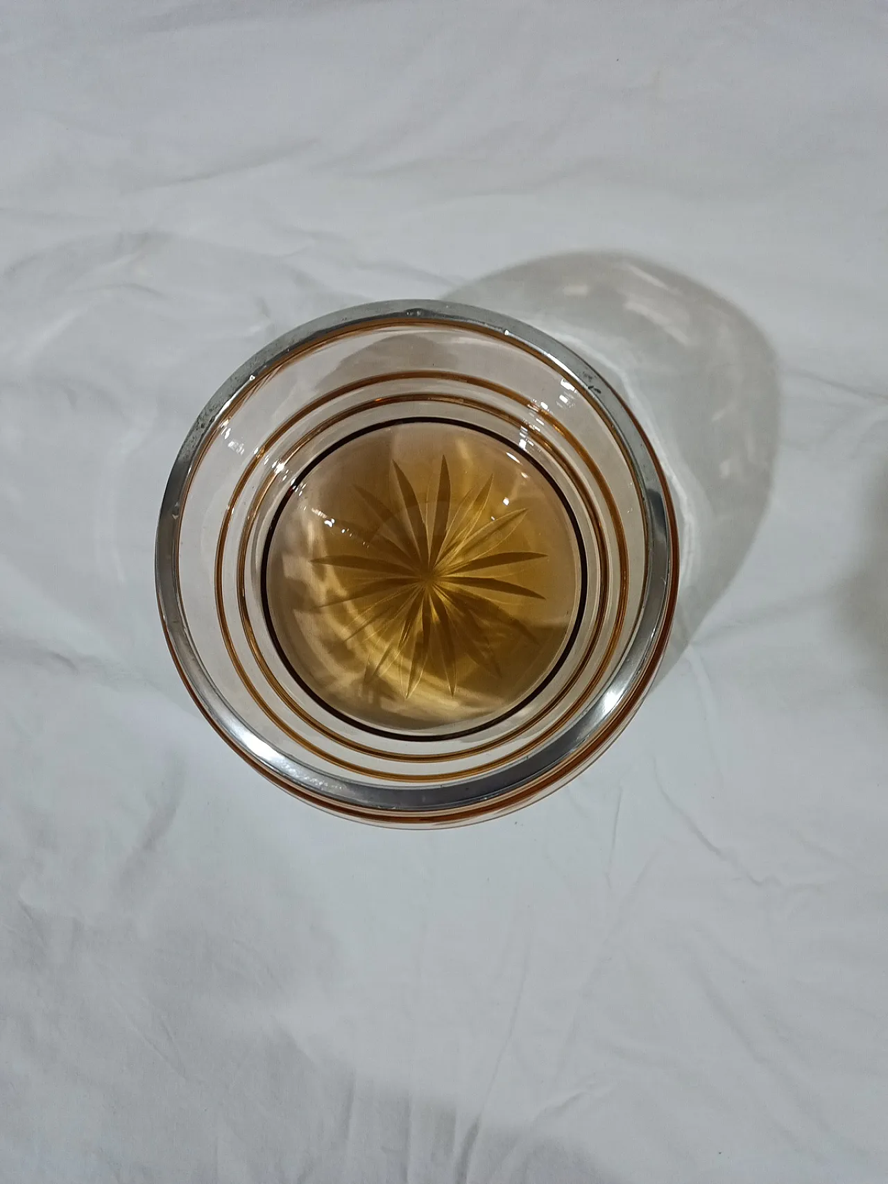 Table Centerpiece Murano Glass Bowl silver, 50s 17