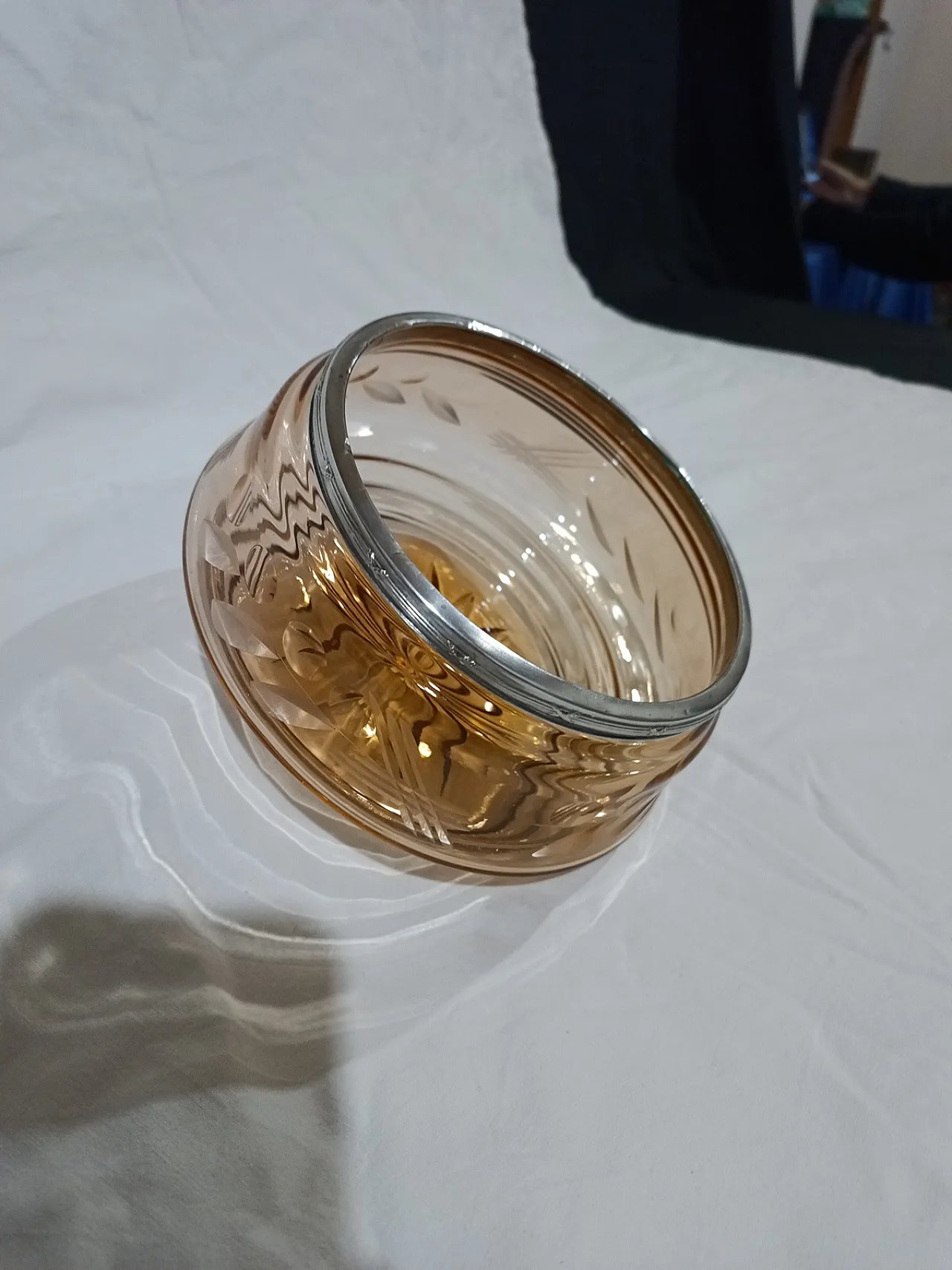 Table Centerpiece Murano Glass Bowl silver, 50s 21