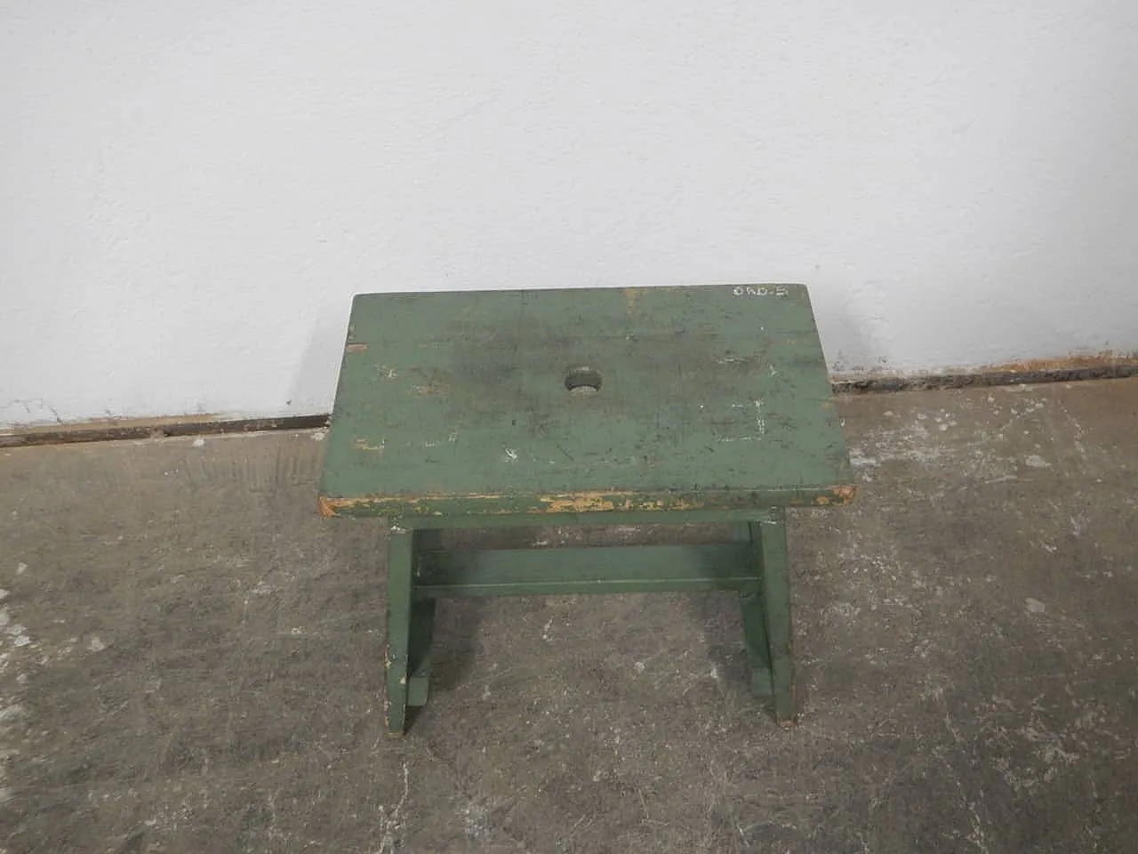 Sgabello di appoggio in legno di abete 1960 1