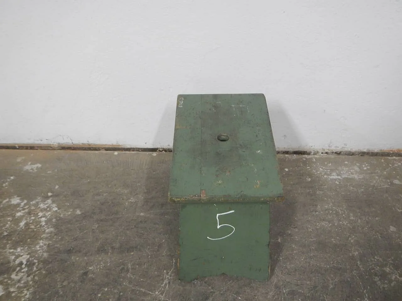 Sgabello di appoggio in legno di abete 1960 2