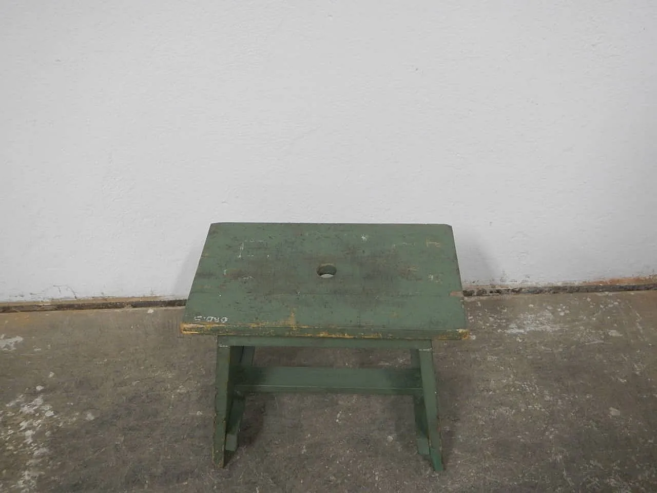 Sgabello di appoggio in legno di abete 1960 3