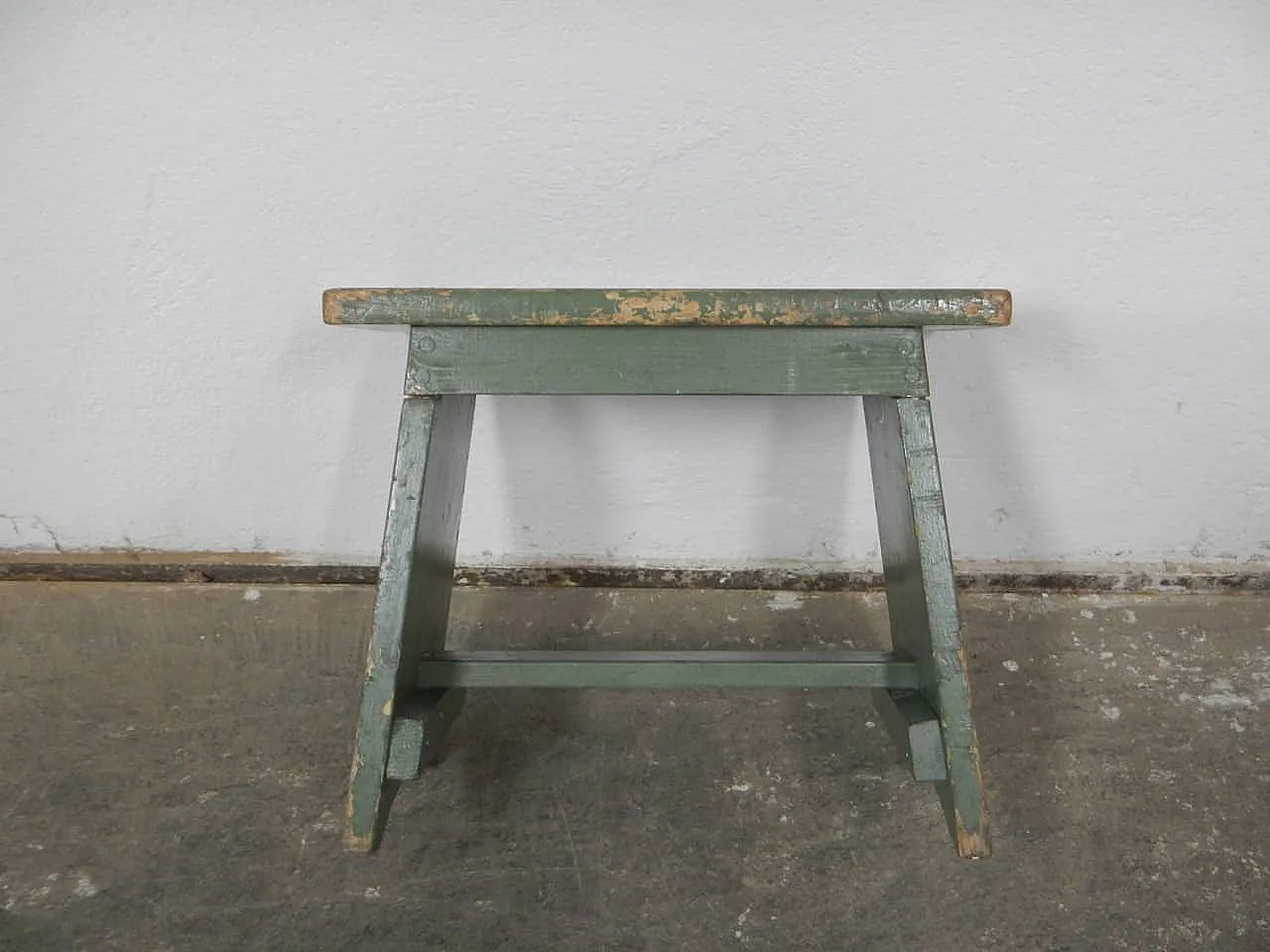 Sgabello di appoggio in legno di abete 1960 6