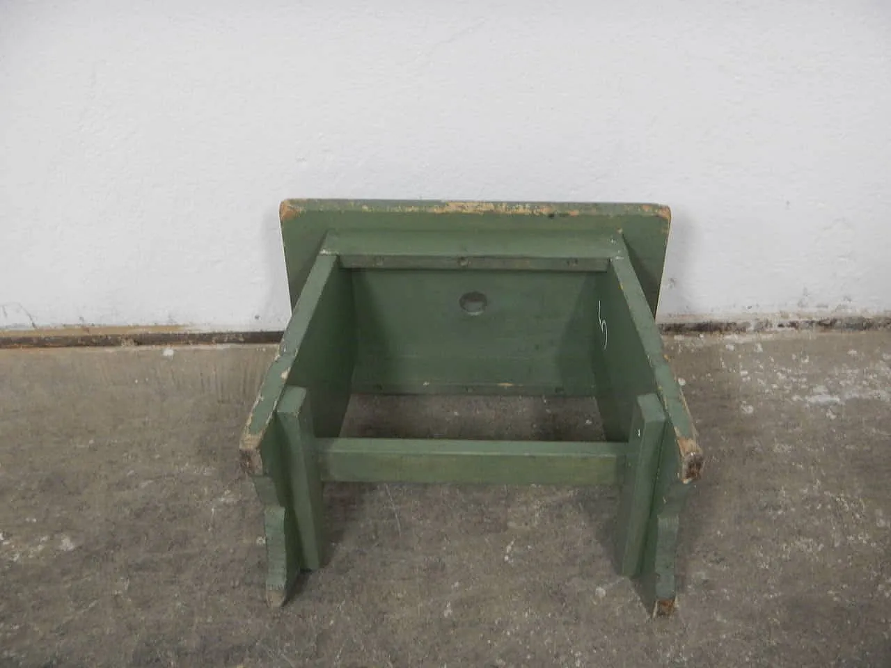 Sgabello di appoggio in legno di abete 1960 7