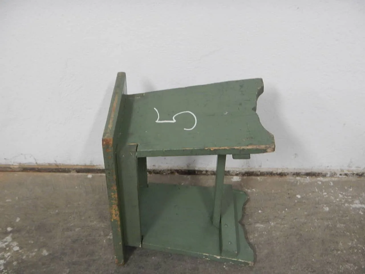 Sgabello di appoggio in legno di abete 1960 9