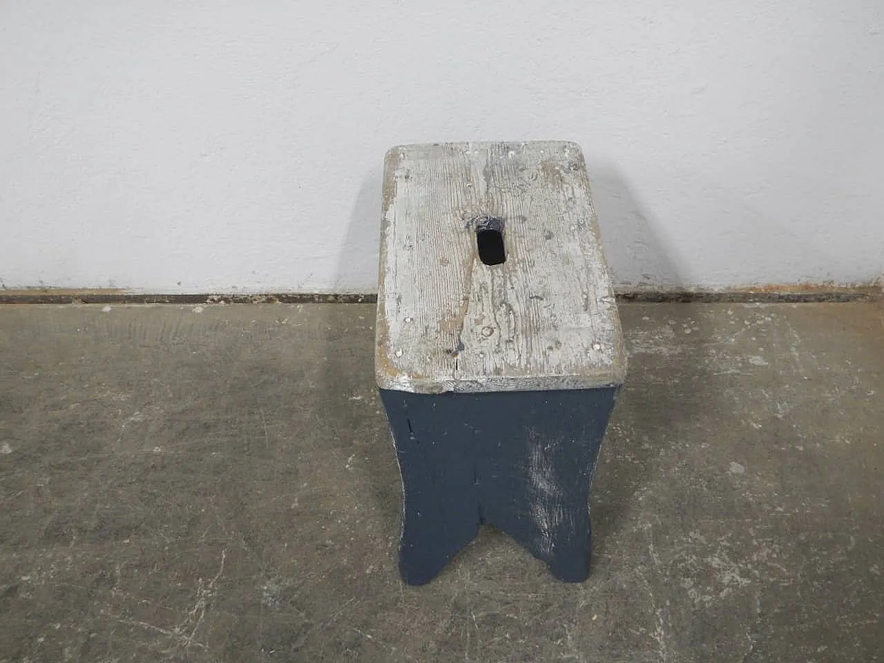 Sgabello di appoggio in legno di abete 1960 2