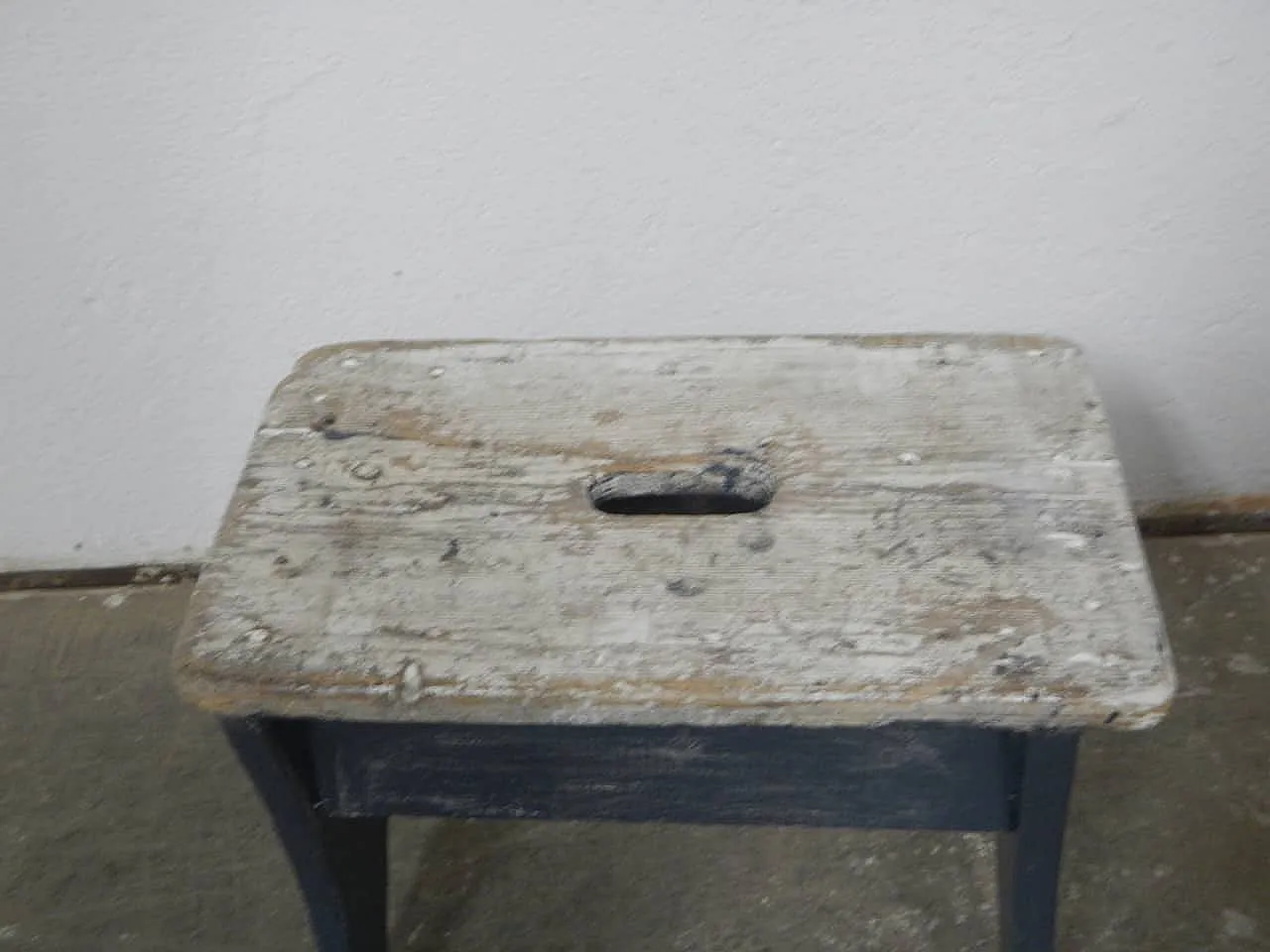 Sgabello di appoggio in legno di abete 1960 6