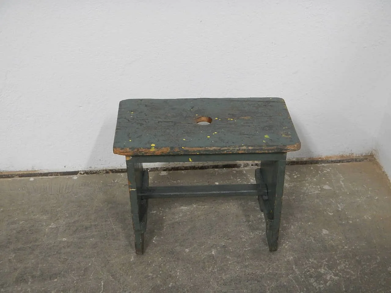 Sgabello di appoggio in legno di abete 1960 1