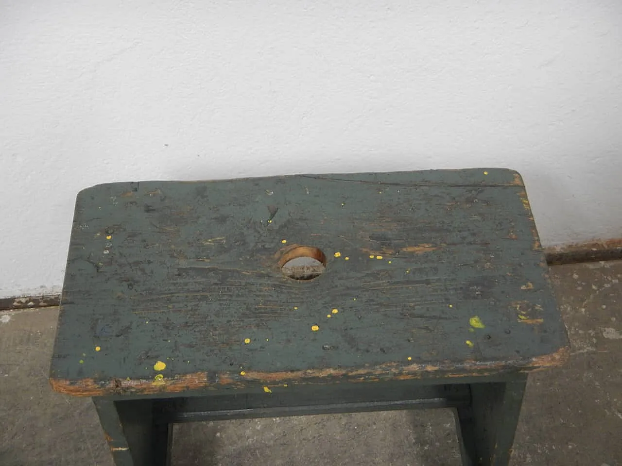 Sgabello di appoggio in legno di abete 1960 5