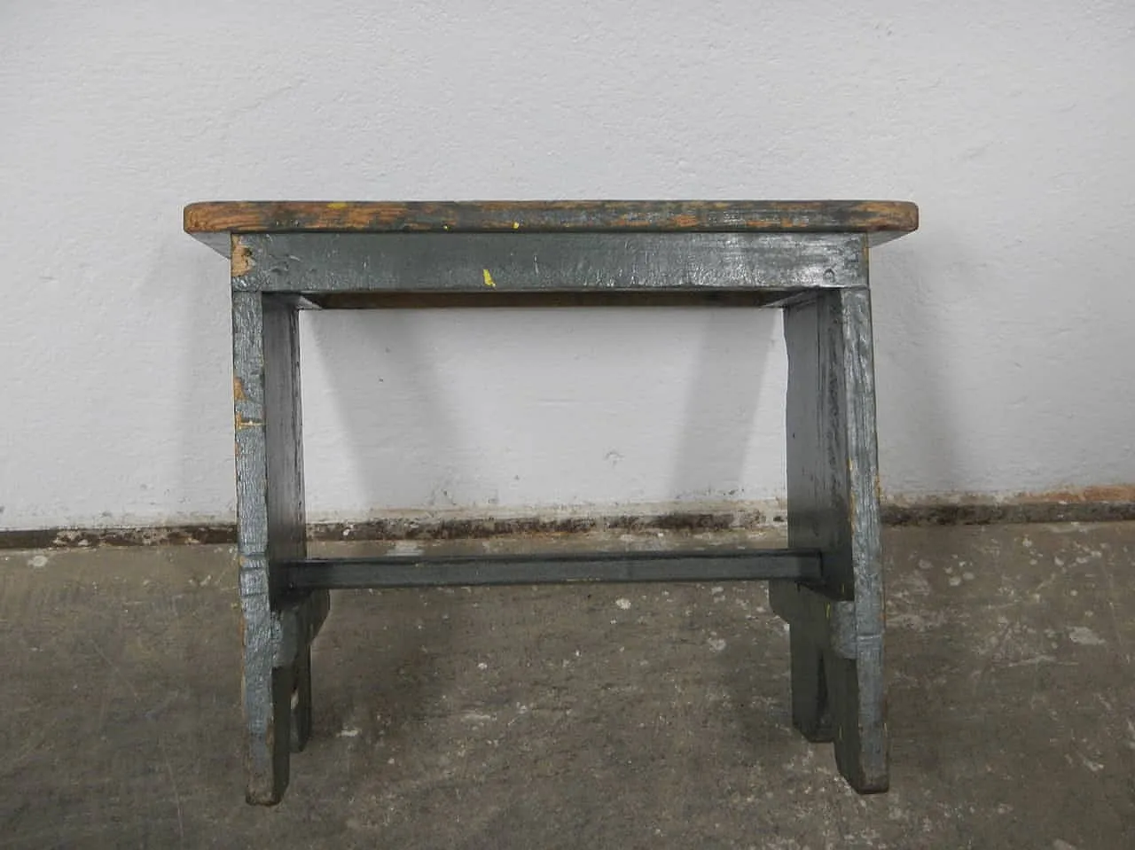 Sgabello di appoggio in legno di abete 1960 6