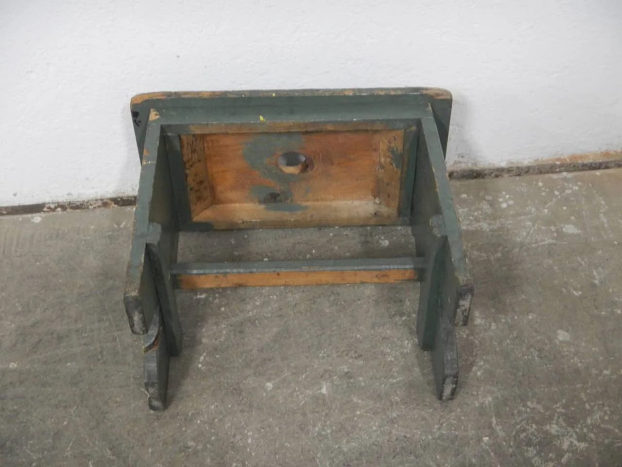 Sgabello di appoggio in legno di abete 1960 7
