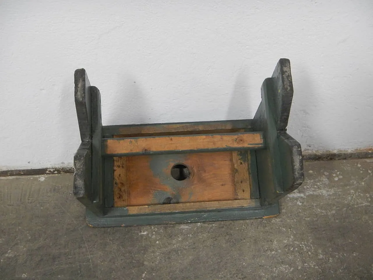 Sgabello di appoggio in legno di abete 1960 8