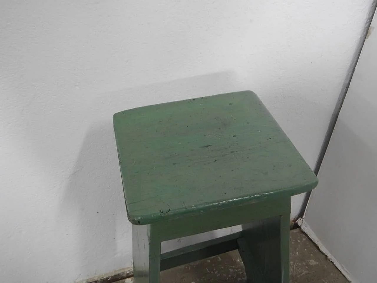 Sgabello in legno di abete 1960 6