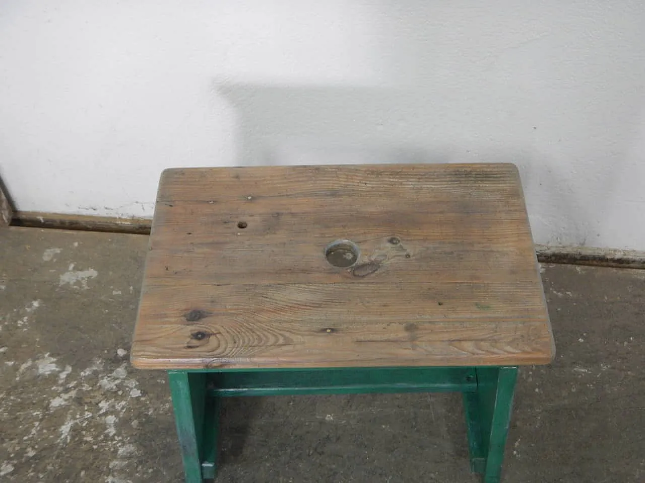 Sgabello di appoggio in legno di abete 1960 5