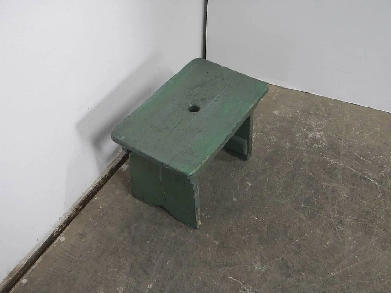 Sgabello di appoggio in legno di abete 1960 2