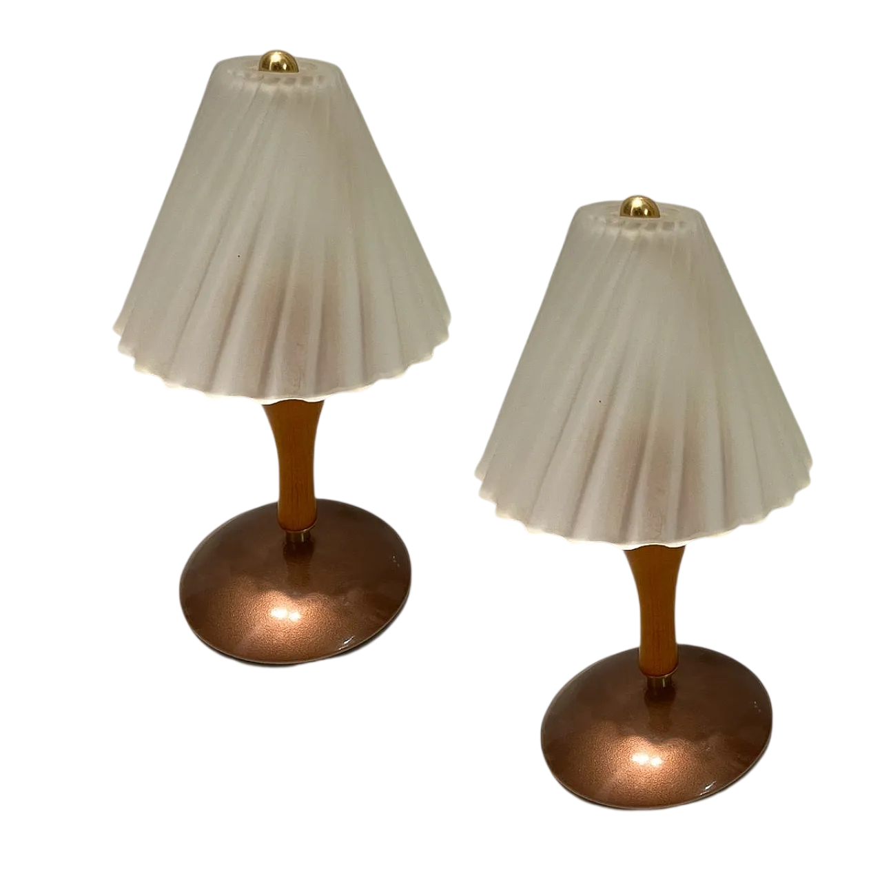 Pair of Italian Murano glass table lamps, 80s 8