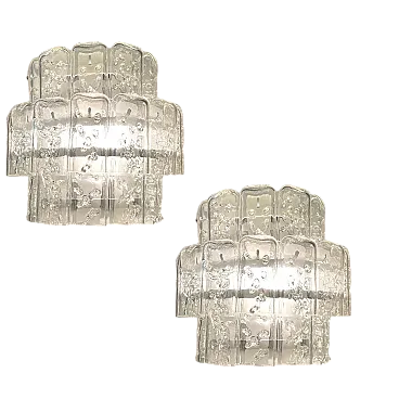 Pair of Italian Murano Glass Sconces by Toni Zuccheri, 70s