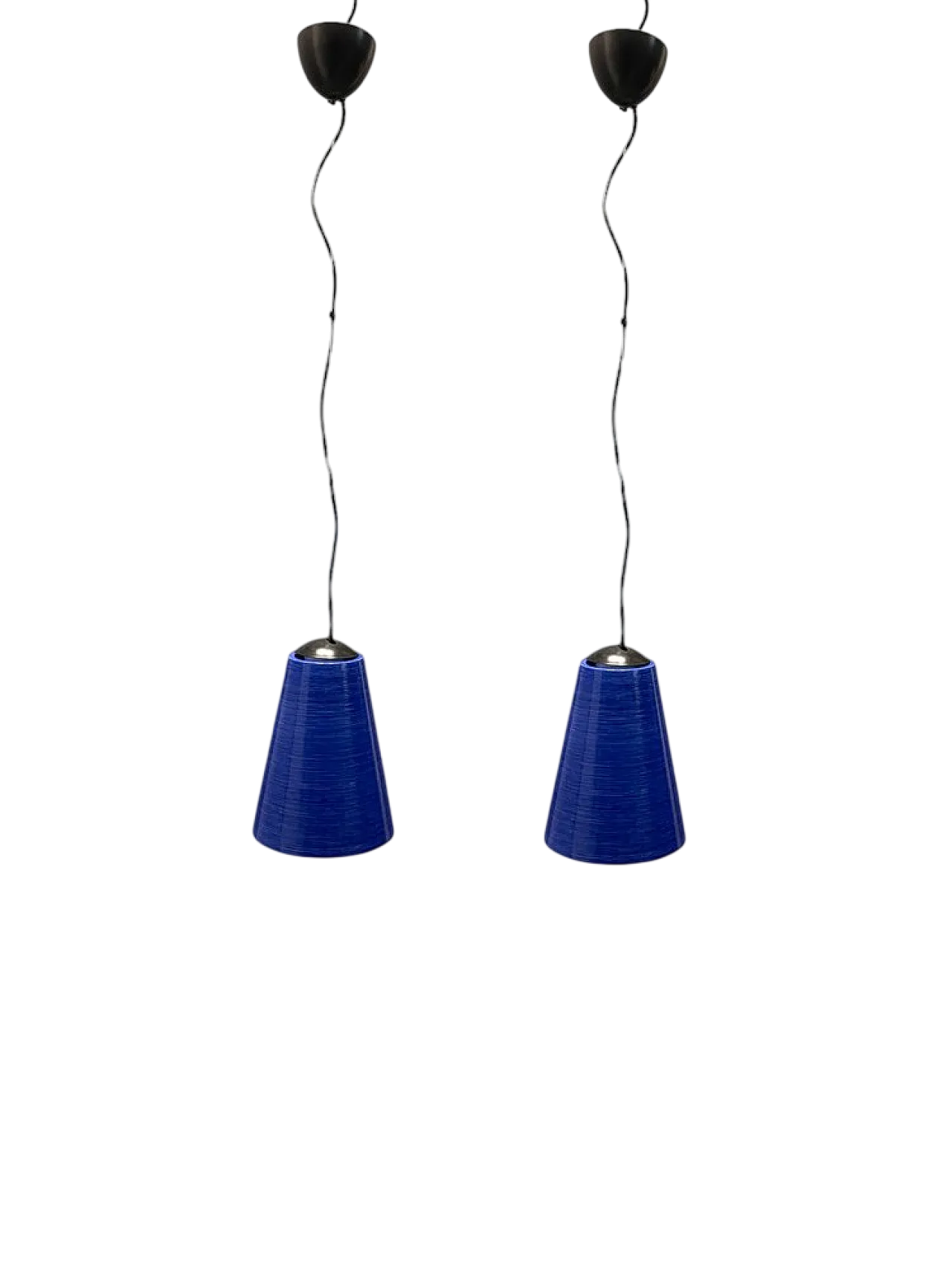 Pair of Mid-Century Italian Murano Glass Pendant Lights, 80s 9