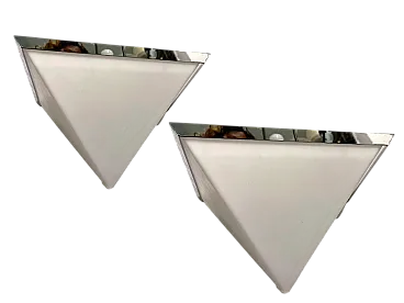 Pair of Mid-Century Italian Acrylic Glass Sconces from Zonca, 80s