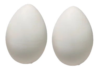 Pair of Murano glass egg-shaped lamps, 1970s