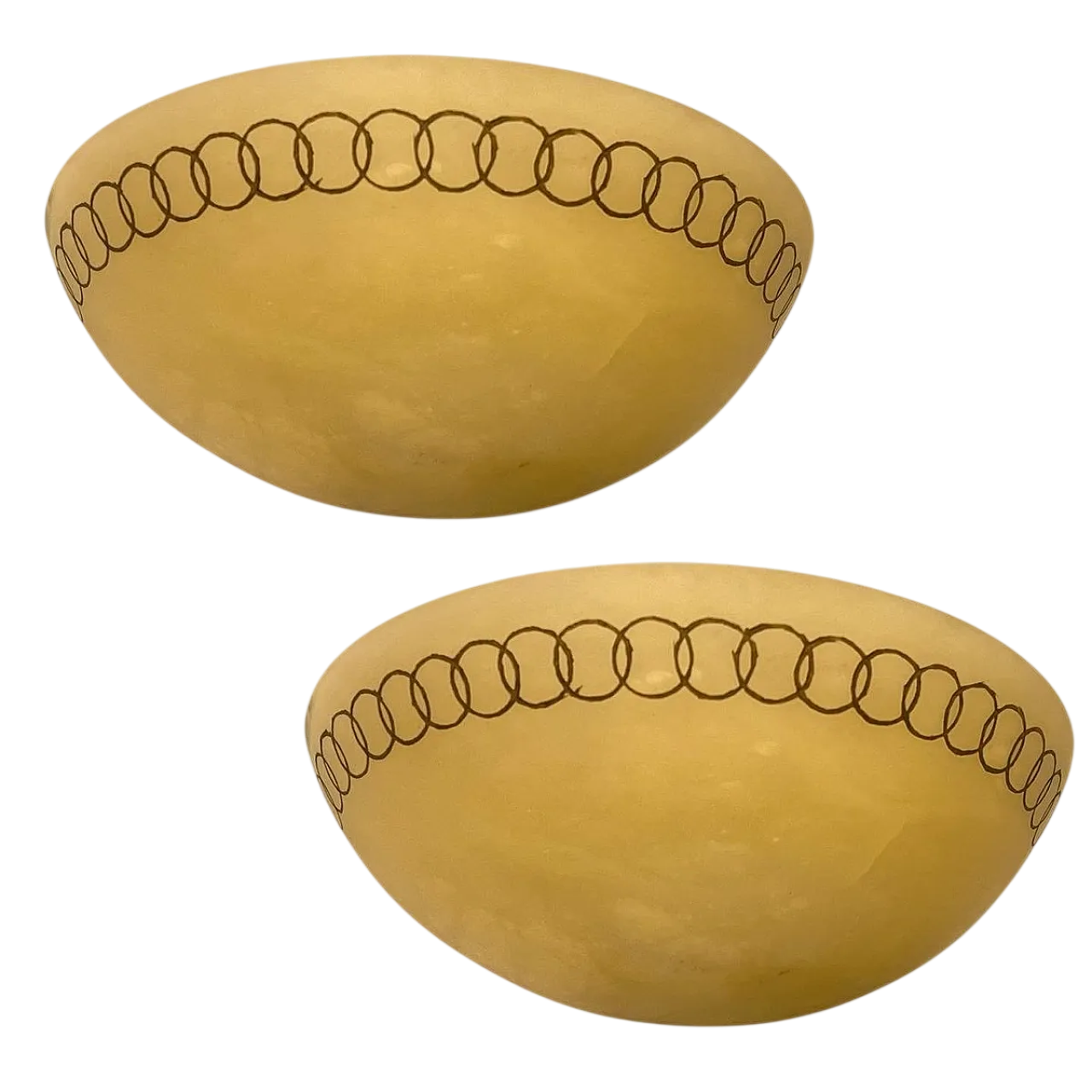 Pair of marbled glass sconces, 1980s 6